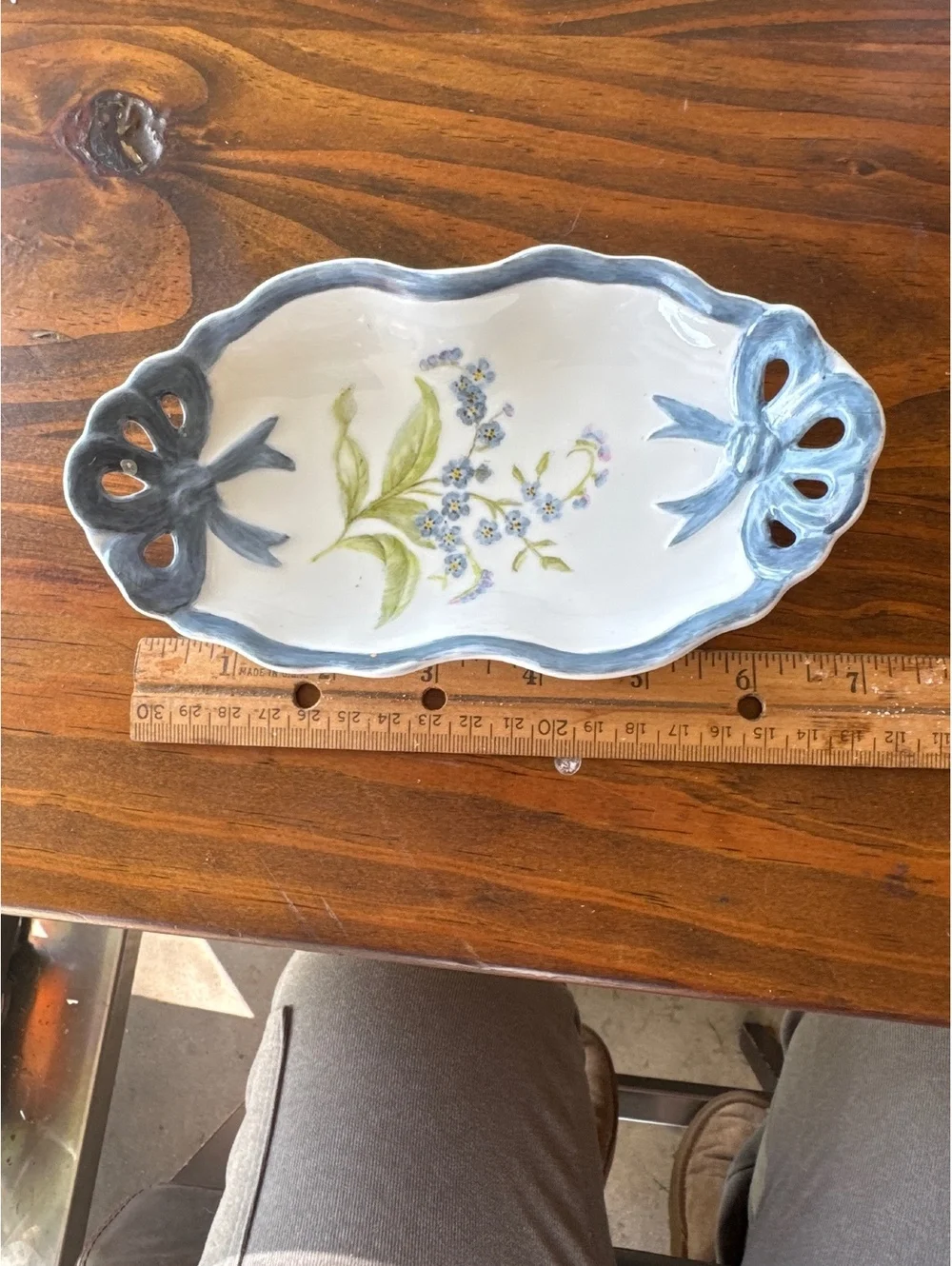 Royal Bayreuth Porcelain Hand-Painted Floral Serving Plate Dish 1939